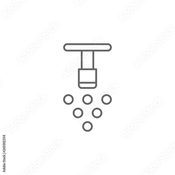 Fototapeta Nanoparticle, 3d printing icon. Element of 3d printing icon. Thin line icon for website design and development, app development. Premium icon