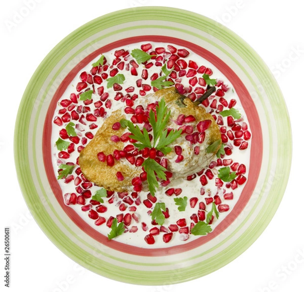 Obraz Chile Nogada Mexican Dish Top View