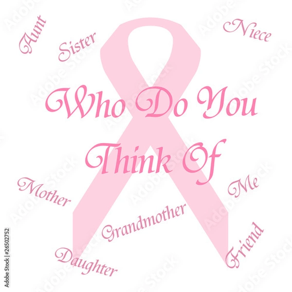 Obraz pink ribbon remember
