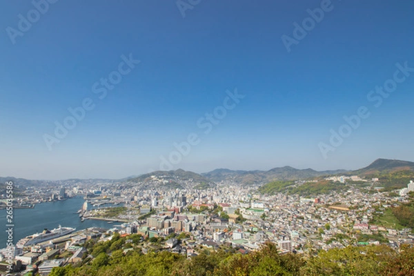 Obraz 鍋冠山公園から見た街並み　長崎県長崎市
