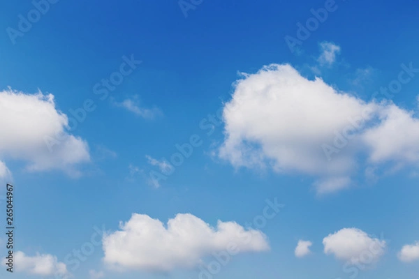 Fototapeta Beautiful sky with clouds, wide angle