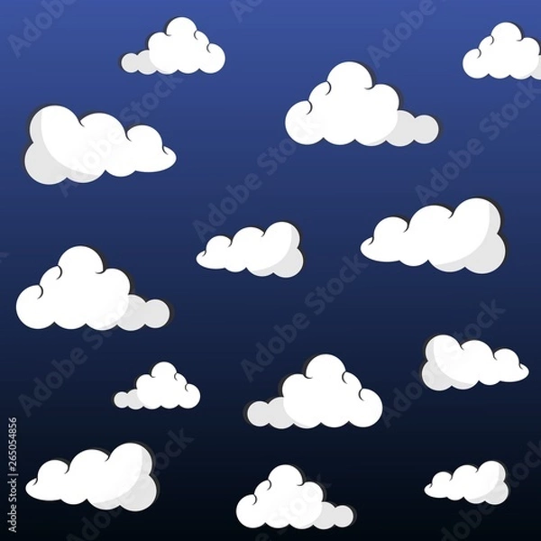 Fototapeta sky cloud pattern with stars vector Design