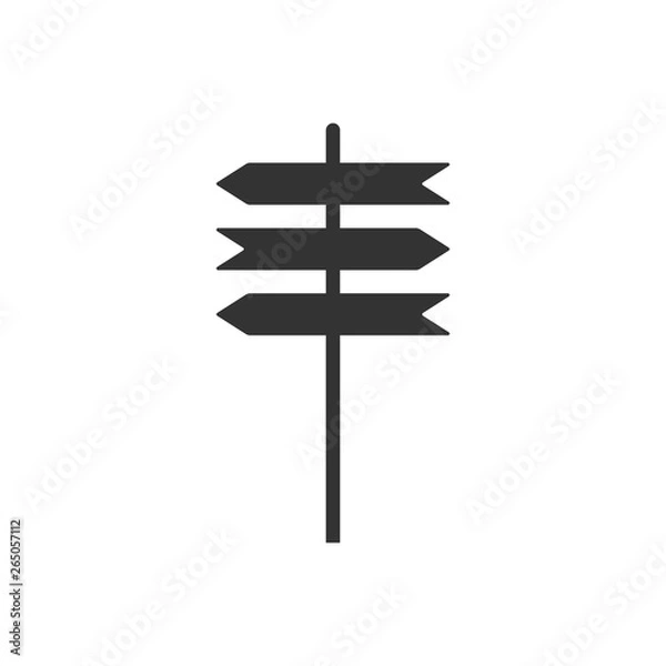 Fototapeta Signpost icon isolated. Road sign. Pointer symbol. Flat design. Vector Illustration