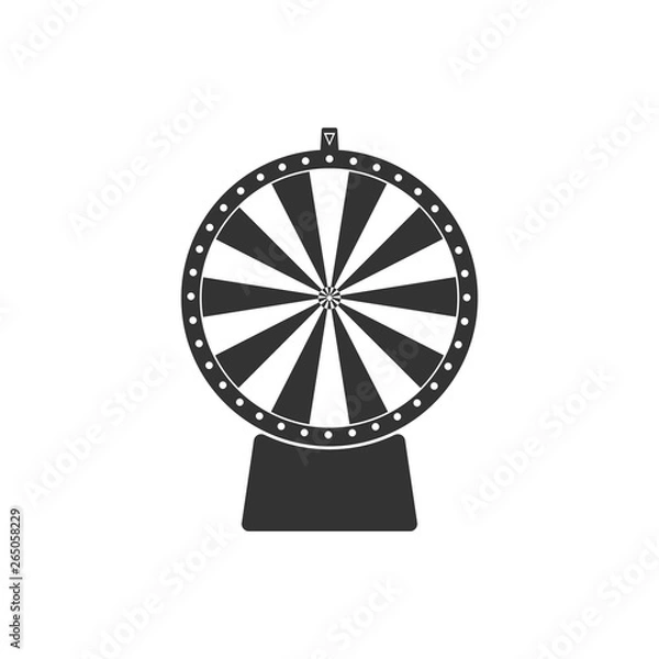 Obraz Lucky wheel icon isolated. Flat design. Vector Illustration