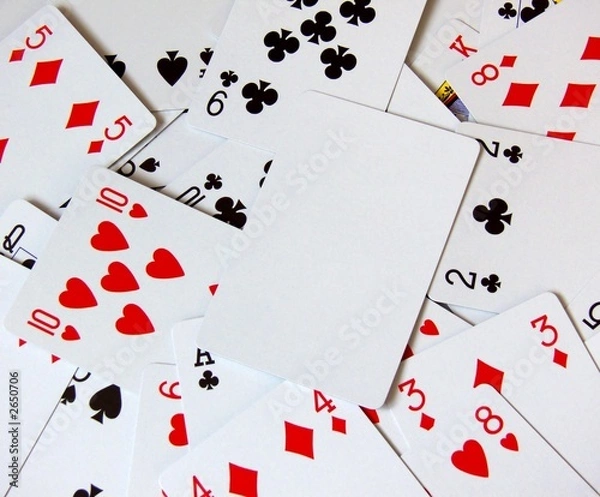 Obraz cards texture - blank on the top