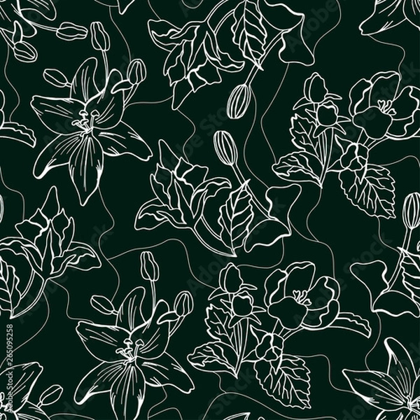 Fototapeta Hand drawn seamless pattern