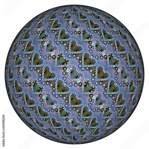 Obraz 3D Bild - Kugel - Textur - transparenter Background