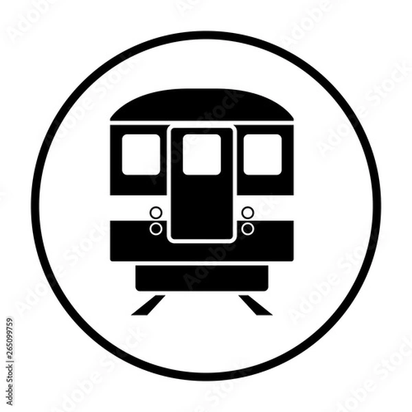 Obraz Subway train icon front view