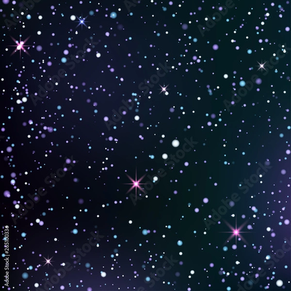 Fototapeta Dark blue and violet starry sky