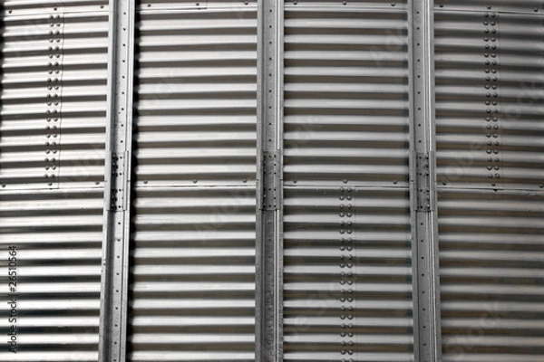 Obraz silo corrugated steel sheet background