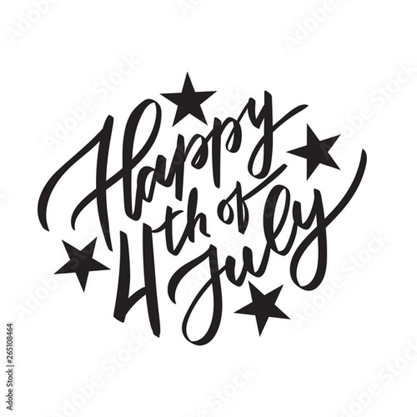 Fototapeta USA Independence day - vector typography, 