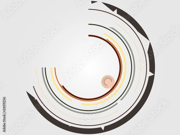 Obraz Abstract retro technology lines vector background.