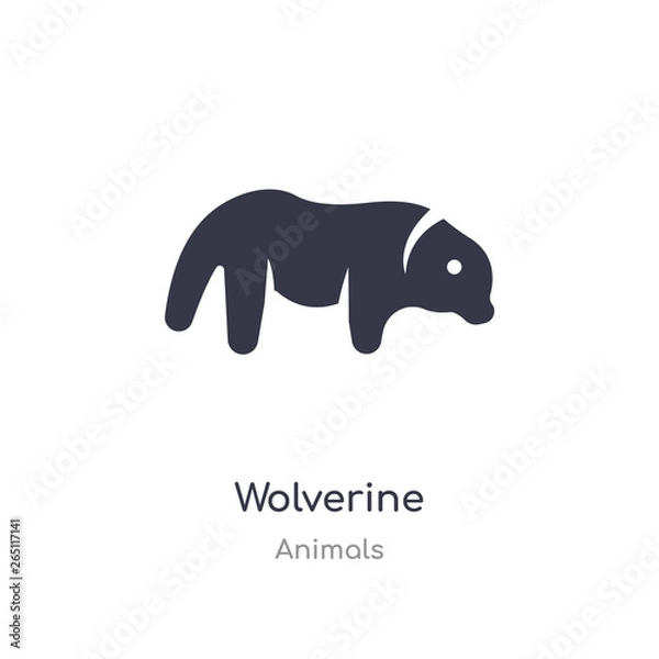 Obraz wolverine icon. isolated wolverine icon vector illustration from animals collection. editable sing symbol can be use for web site and mobile app