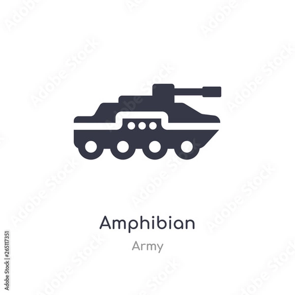 Fototapeta amphibian icon. isolated amphibian icon vector illustration from army collection. editable sing symbol can be use for web site and mobile app