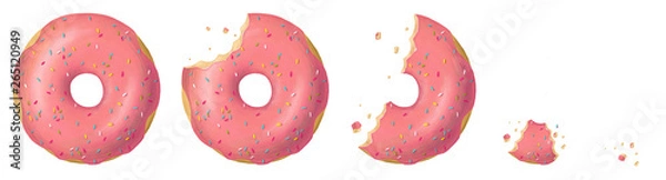 Obraz donuts pink set