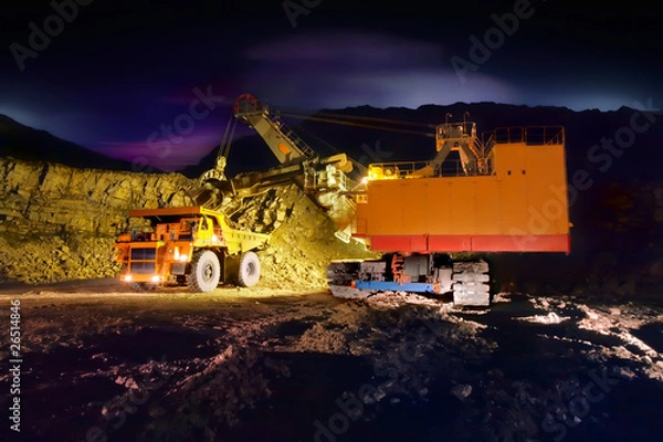 Obraz Big yellow mining truck