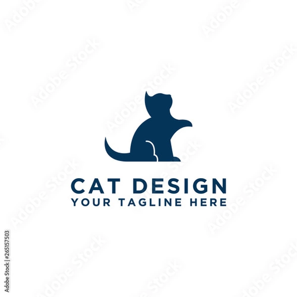 Fototapeta Logo design icon cat logo template vector. - Vector 