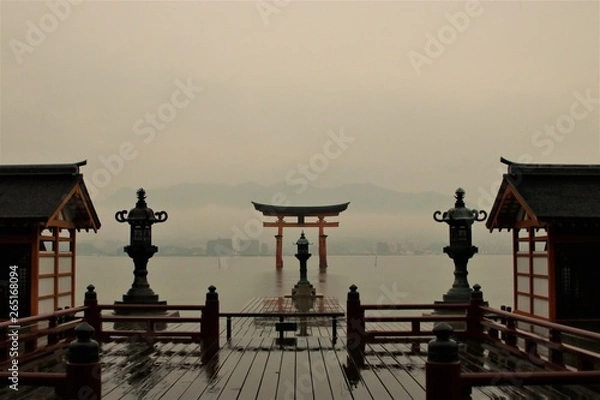 Fototapeta 厳島神社 宮島 鳥居