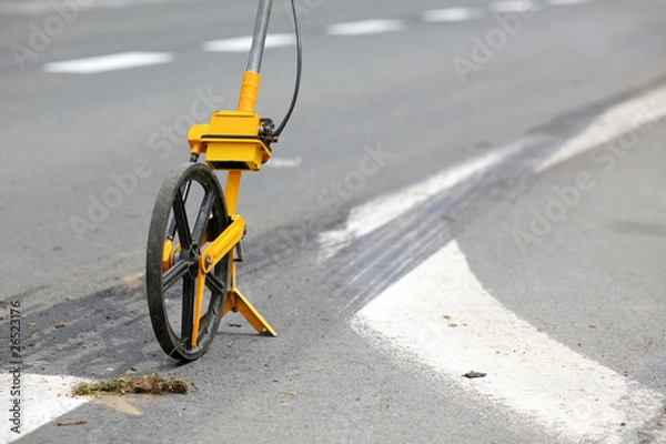 Obraz miernik kół pomiarowych