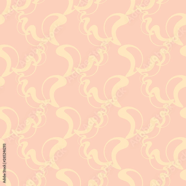 Fototapeta Abstract vector elements on pale pattern. Vintage seamless design for fabric, web, wallpaper, wrapping paper etc.