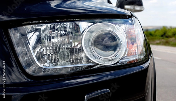 Obraz headlights modern car