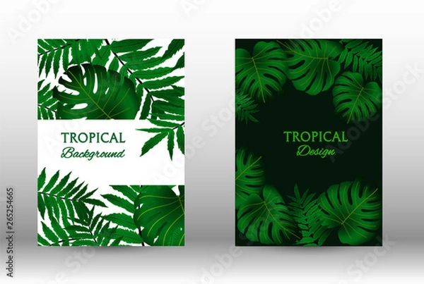 Fototapeta A set of tropic