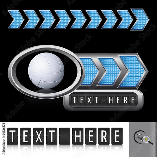 Obraz vector illustration sport elements (volleyball)