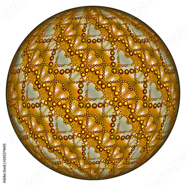 Obraz 3D Bild - Kugel - Textur - transparenter Background