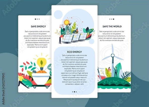 Fototapeta Eco energy and save world web site pages templates