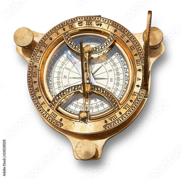 Obraz Old measuring instrument for navigation. Clipping path incl.