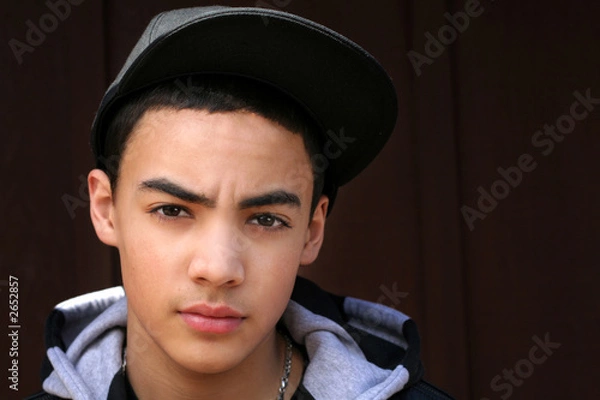 Obraz teenage boy wearing hat