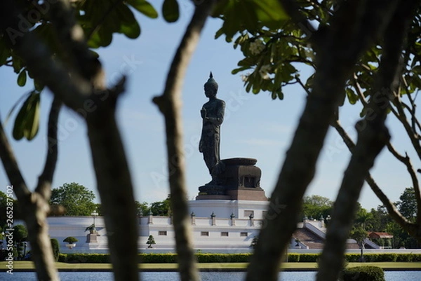 Fototapeta The Main Buddha statue at Buddhist monasteries or Buddha Monthon public park, Nakhon Pathom, Thailand