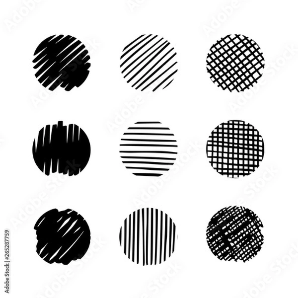 Obraz Circles hand drawn set