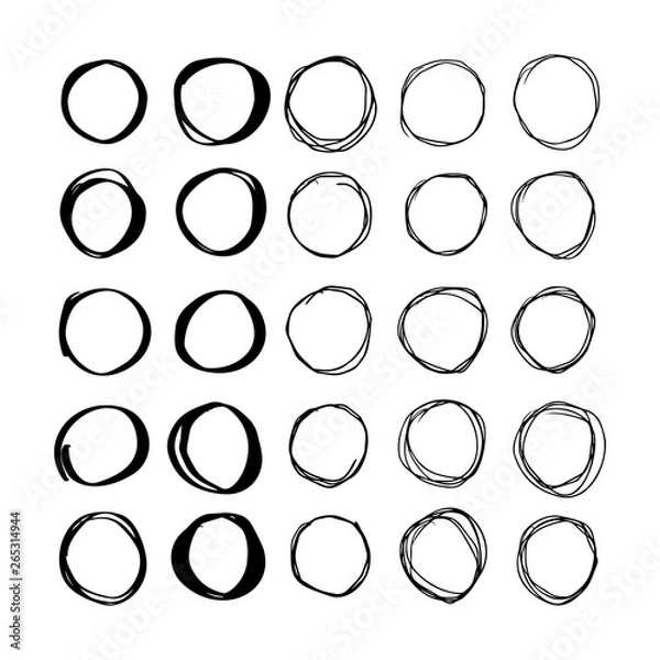 Obraz Circles hand drawn set