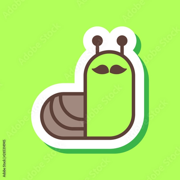 Obraz Snail sticker emoji 