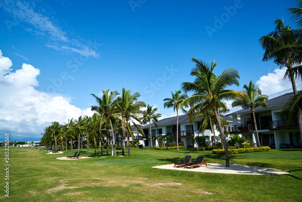 Obraz A beach resort in Fiji.