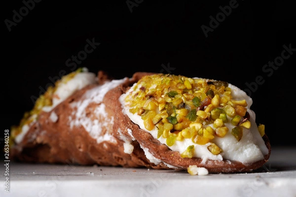 Obraz Close up of a Sicilian cannolo