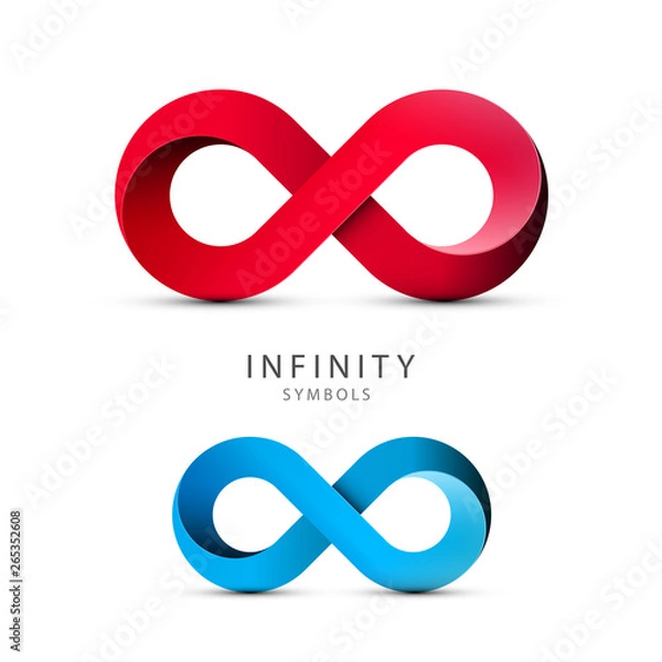 Obraz Infinity Symbols. Vector Loop Icons. Endless Shape Logo.