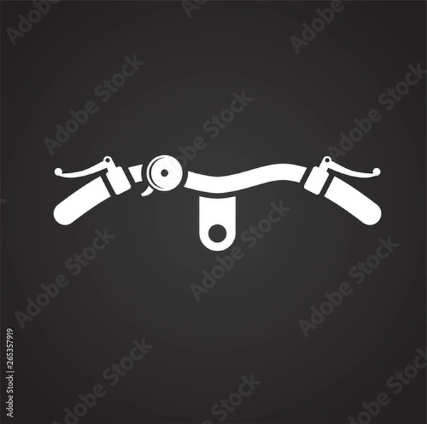 Obraz Bicycle bar icon on background for graphic and web design. Simple vector sign. Internet concept symbol for website button or mobile app.