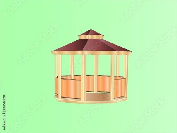 Obraz gazebo ( background on separate layer )