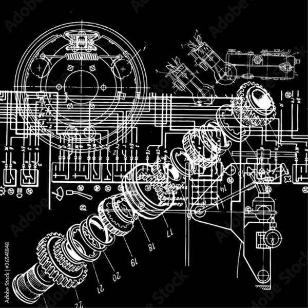 Obraz technical drawing