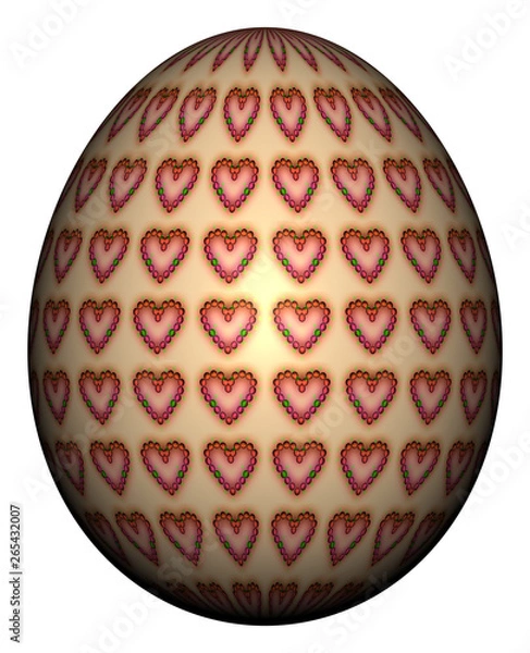 Obraz 3D Bild - Ei bemalt transparenter Background