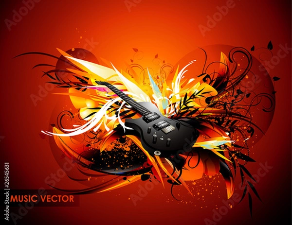 Obraz guitar abstract vector
