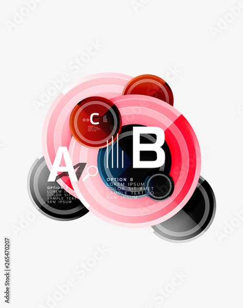 Fototapeta Colorful glossy circles background