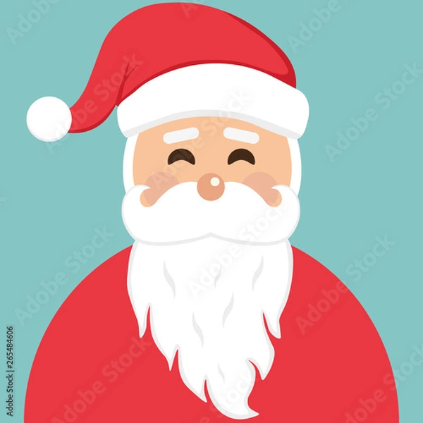 Fototapeta Santa's head with his beard to be used for text