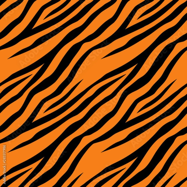 Fototapeta Seamless pattern with tiger stripes, design for cover, wallpaper, banner, poster