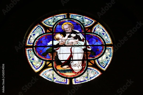 Obraz Rosace de l'église Notre Dame du Rosaire à Paris