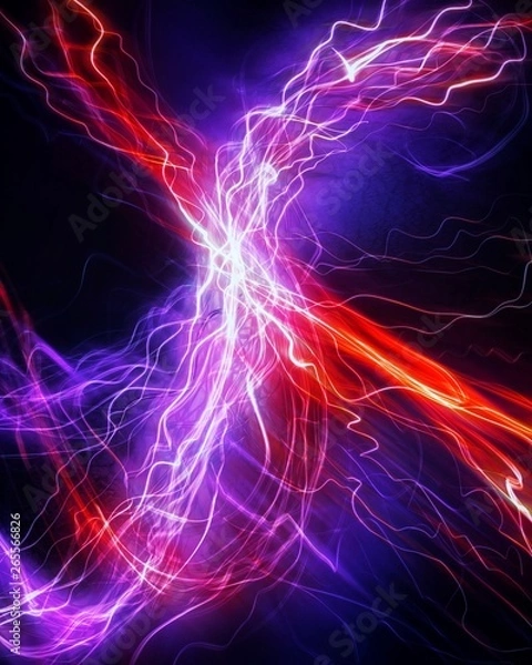 Fototapeta Music event poster design. Technology neon background abstract. Audio waves design.