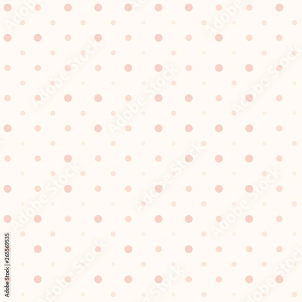 Fototapeta Rose polka dot pattern. Seamless vector