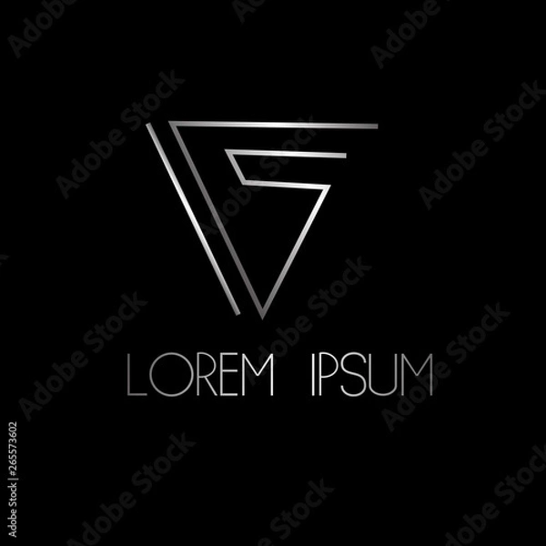 Fototapeta abstract triangle logo icon